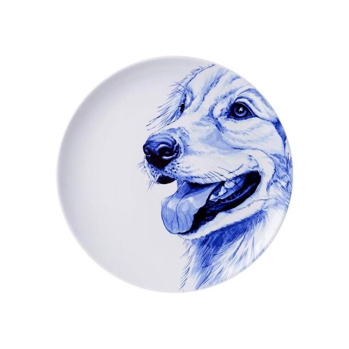 Wall plate Golden retriever, 26 cm