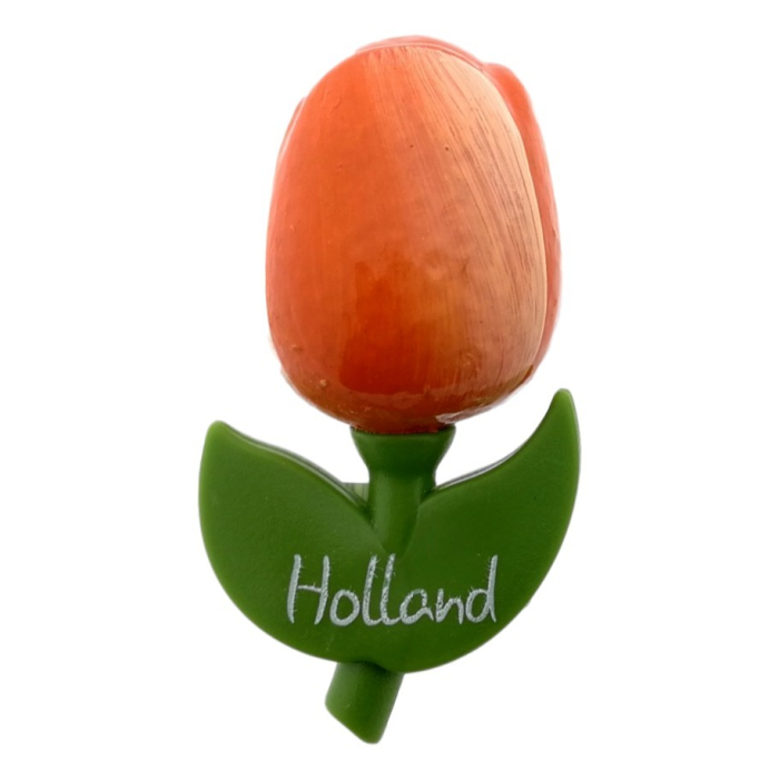 Stroopwafels met Oranje Tulp Magneet "Holland"