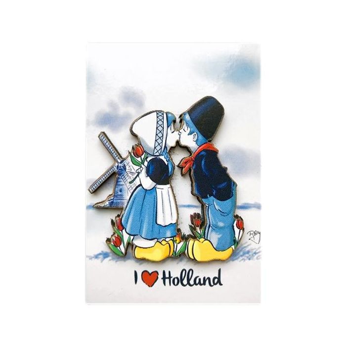 Magneet Kussend Paar Molen - Holland 