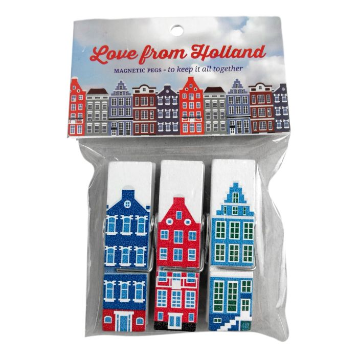 Zakje "Amsterdam" Magneet Knijpertjes 