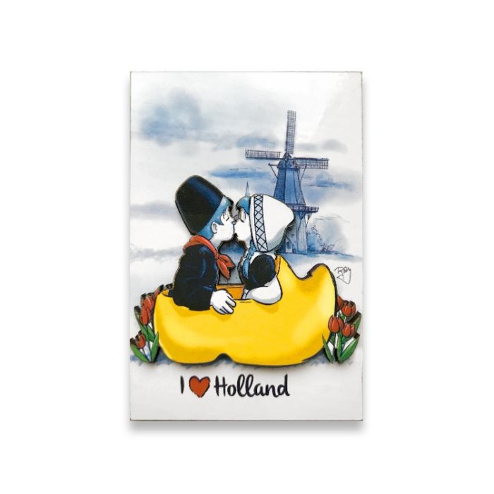 Kussend Paar Magneet Holland - 2D