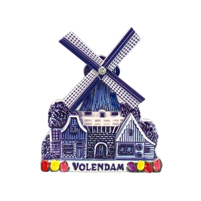 Delft blue windmill magnet Volendam