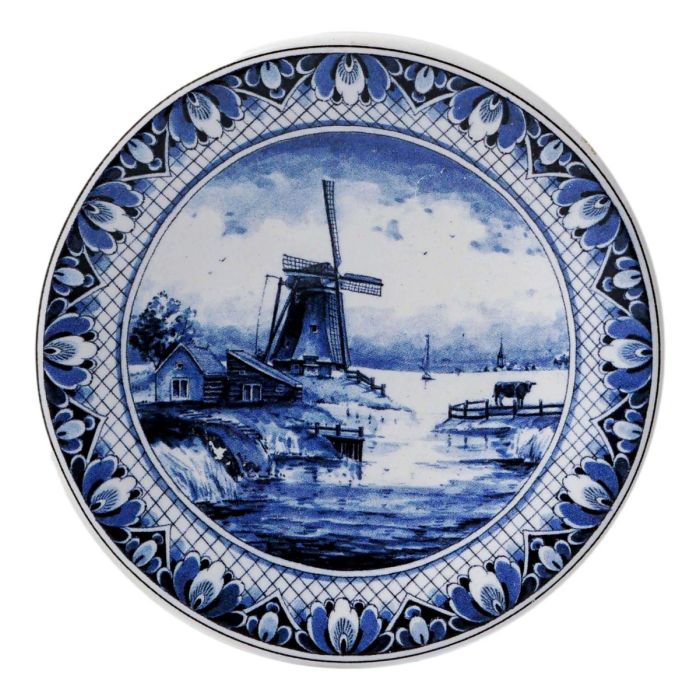 Magnet Ceramic Wall Plate Windmill, 6 cm
