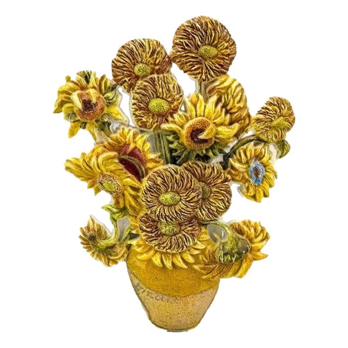Magneet Van Gogh - Zonnebloemen Polystone