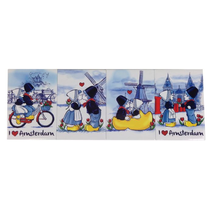 Fridge  magnet Dutch Kissing Couple in Clog