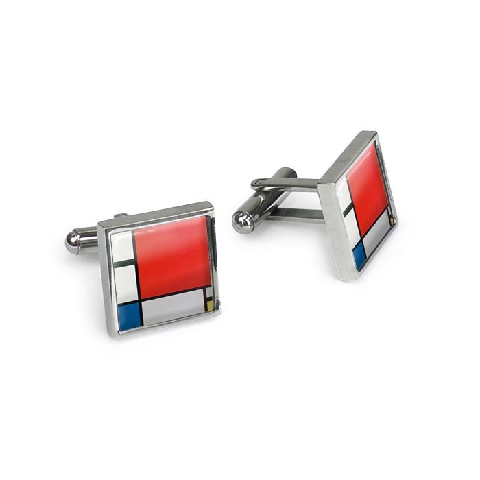 Manchetknopen Mondriaan, in cadeaudoosje