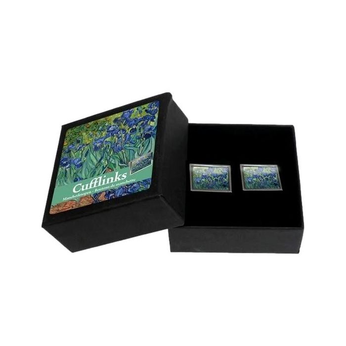 Cufflinks Irises in gift box