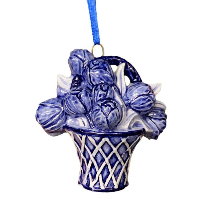 Christmas hanger Tulip basket Delft Blue