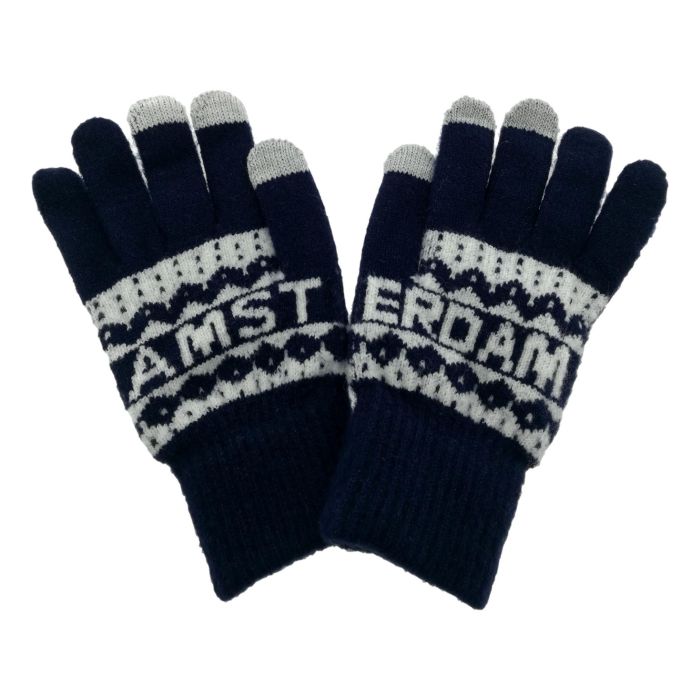 Mannen Handschoenen Amsterdam "Blauw"