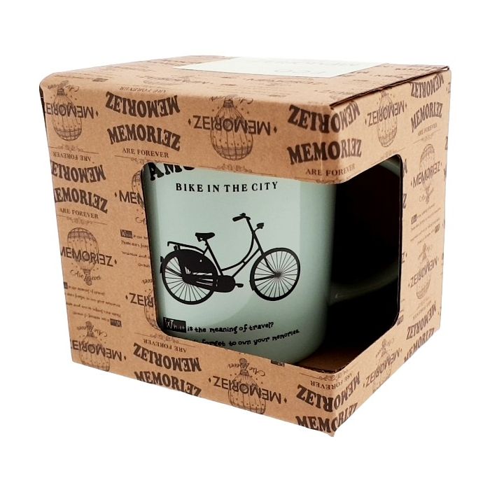 Mok Memoriez - Amsterdamse Fietsen- Mint, Groot