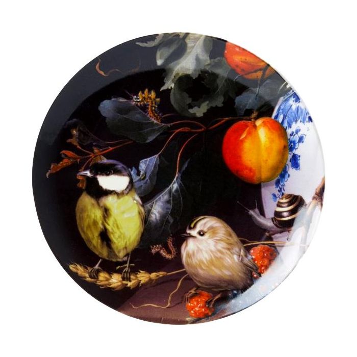Wall plate "The Great Tit in Still Life", 20 cm