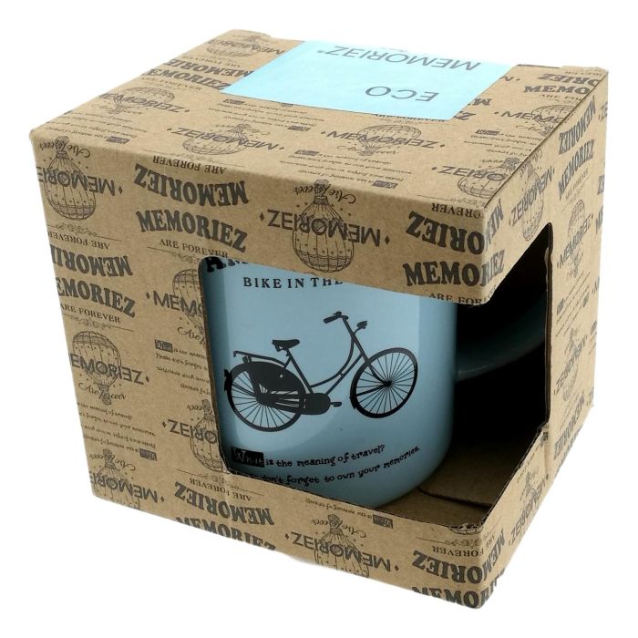 Mok Memoriez - Amsterdamse Fietsen- Blauw, Groot