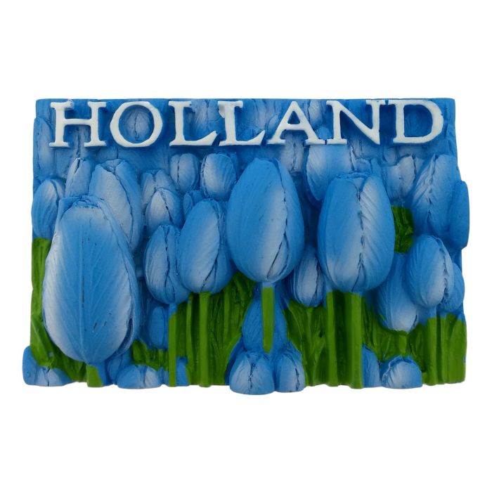 Licht Blauwe Tulpen Magneet Holland - 3D