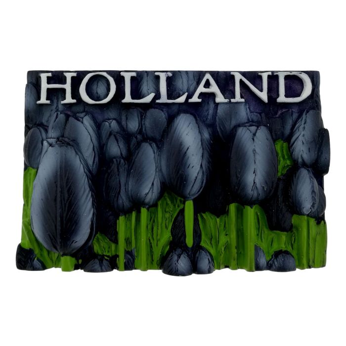 Black Tulips Magnet Holland - 3D