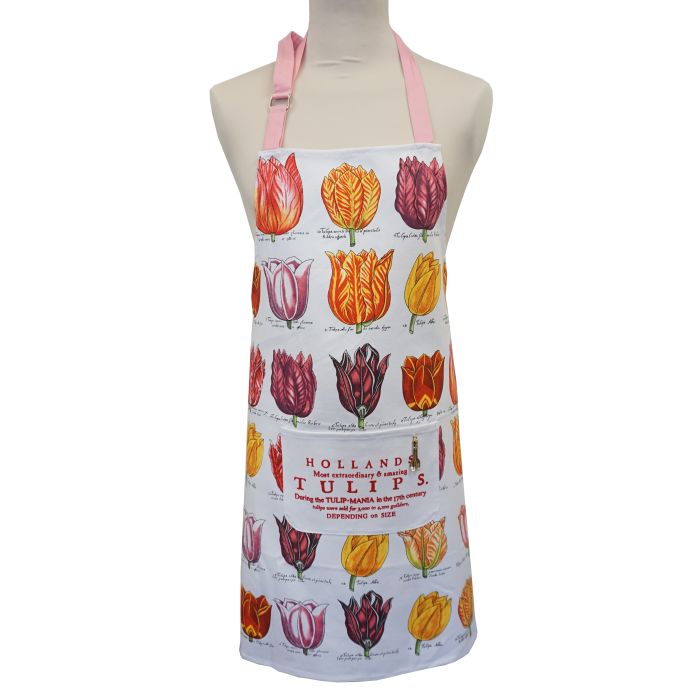 Memoriez Keukenschort Tulpen - Wit