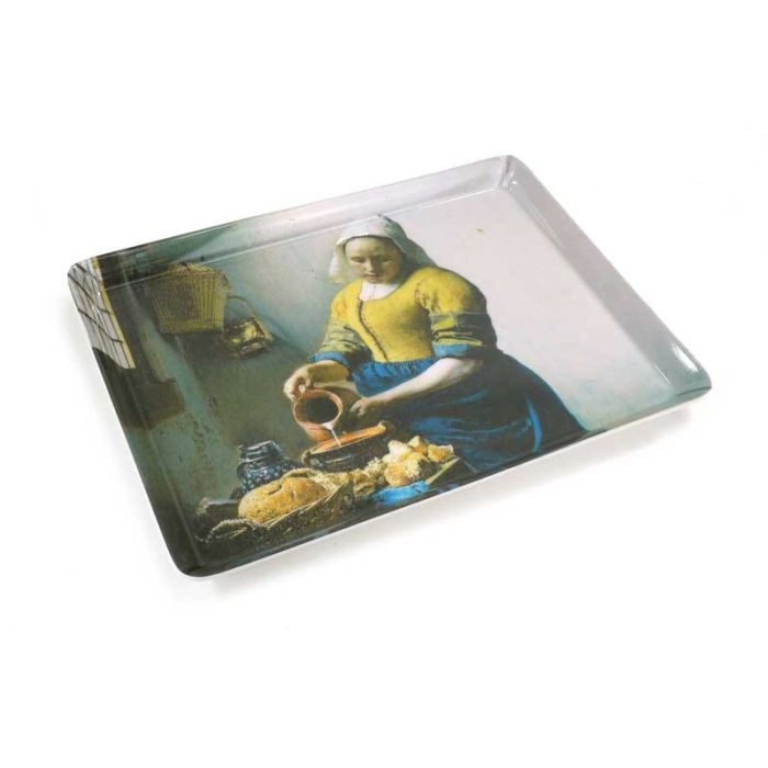 Medium tray with a "The Milkmaid" by Johannes Vermeer