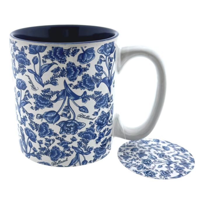 Mok "Vogels in Delfts blauw"