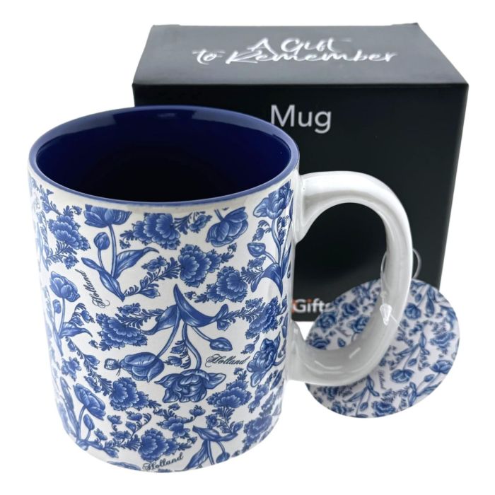 Mok "Vogels in Delfts blauw"