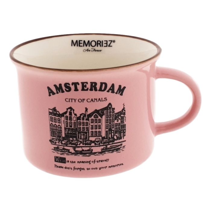 Mok Memoriez - Amsterdam Kanalen - Roze  - Klein