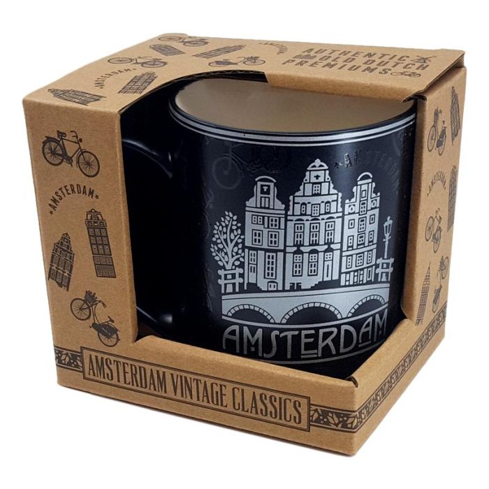 Mok Vintage Amsterdam "Grachten" Zilver