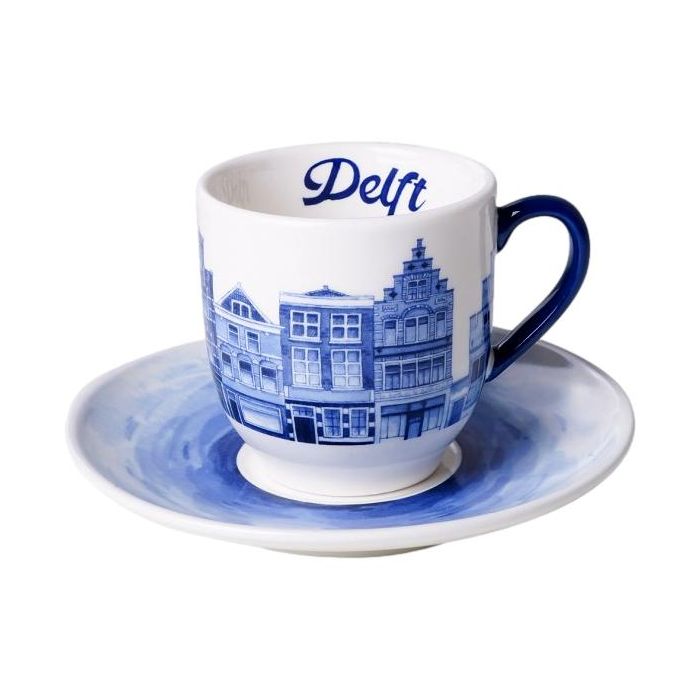 Delft Koffie Kop en Schotel Set - 2 stuks