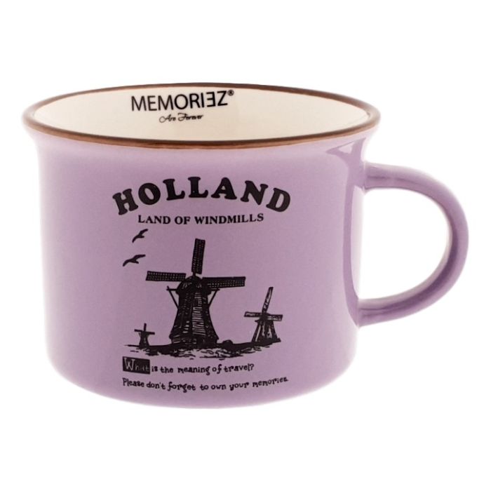 Mok Memoriez - Hollandse Molens - Paars - Klein