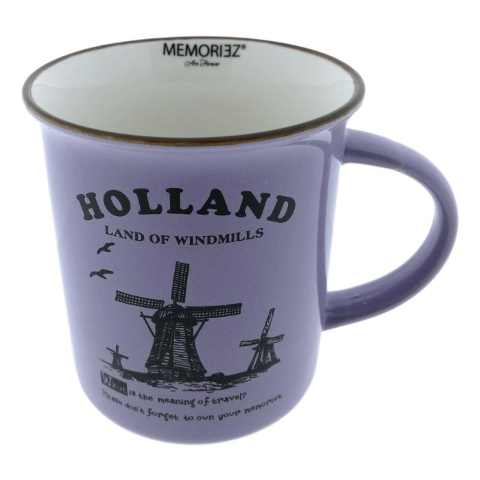 Mok Memoriez - Hollandse Molens - Paars, Groot