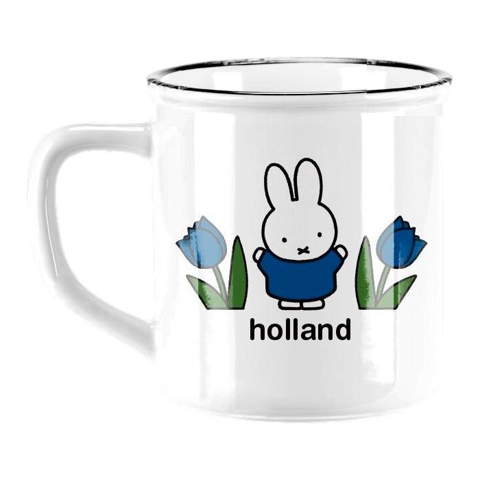 Retro Mok "Nijntje in Tulpenveld Holland - Blauw"