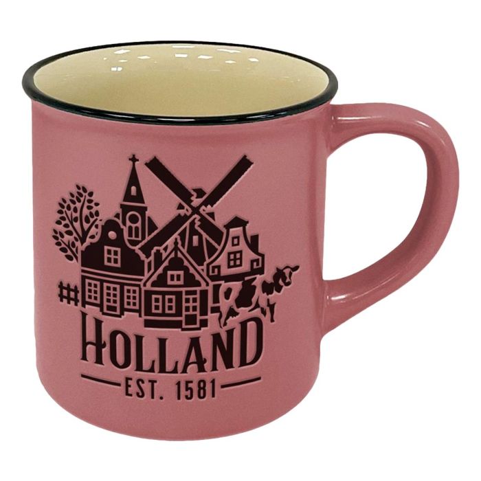 Mug "Holland - Windmill" Pink - Large