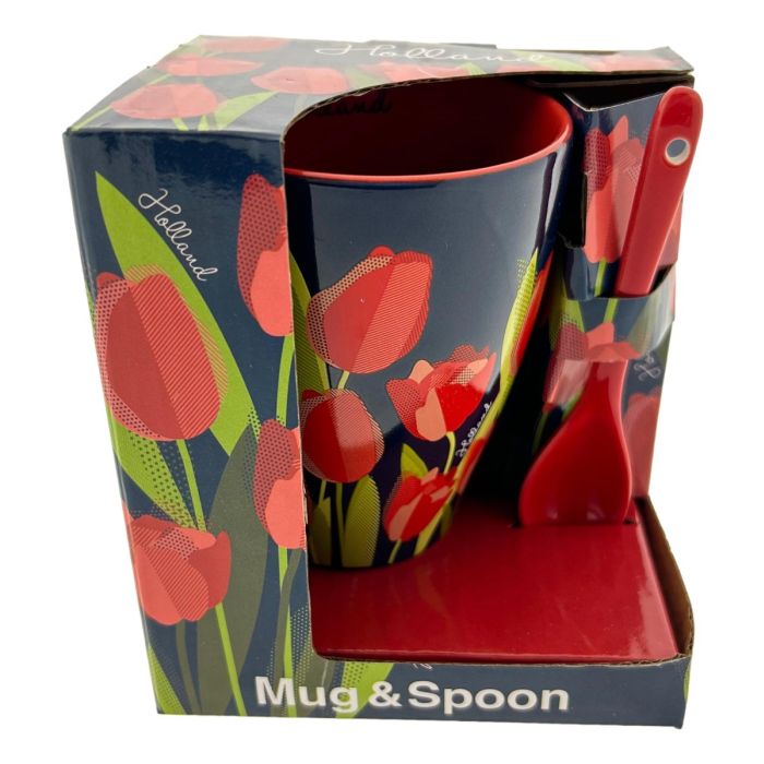 Mug of Dutch Tulips - With Spoon