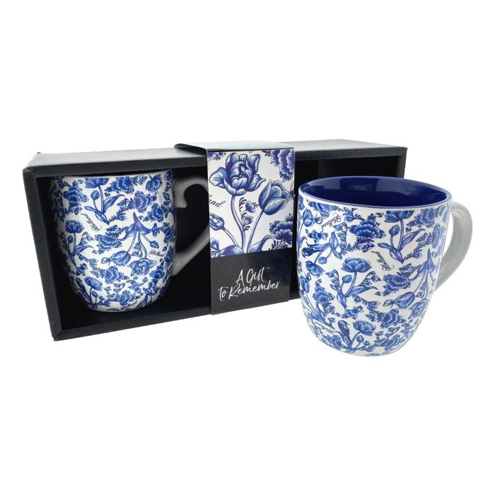Espresso mug set 2 cups "Delft blue"
