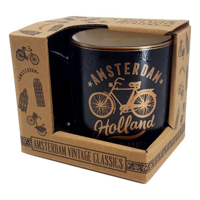 Mok Vintage Amsterdam "Grachten" Goud