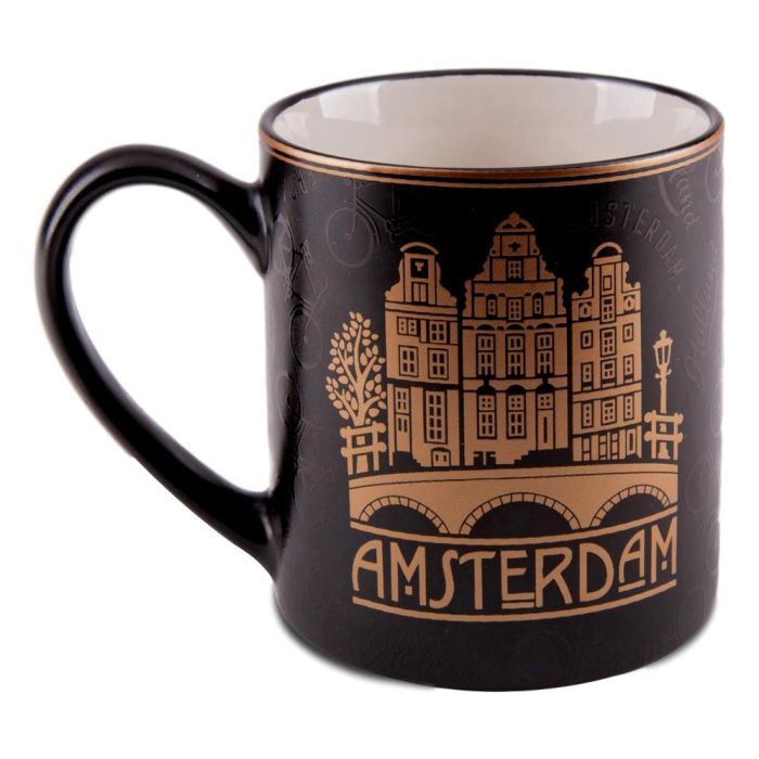 Mok Vintage Amsterdam "Grachten" Goud