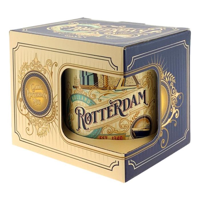 Beker Vintage Rotterdam Iconen Wit - Groot
