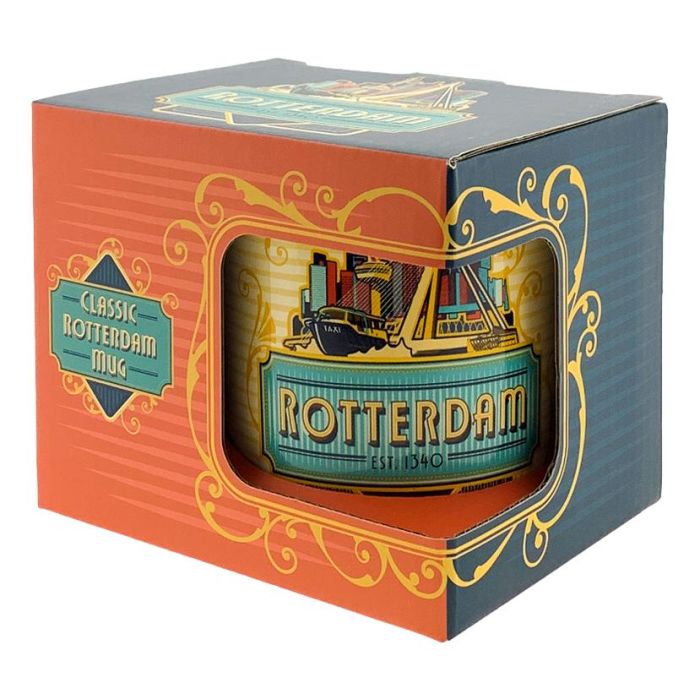 Mug Vintage Rotterdam Skyline Blue