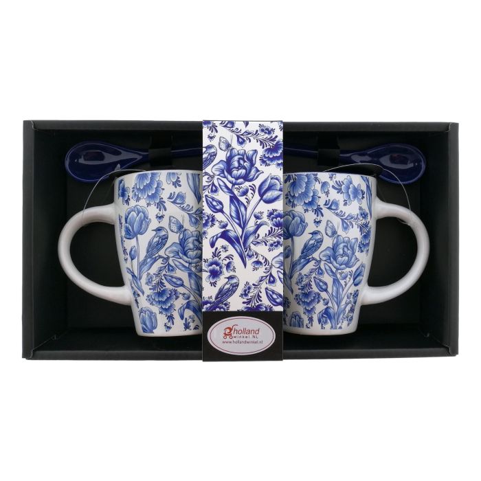 Koffie mokken set 2 bekers "Delfts Blauw"