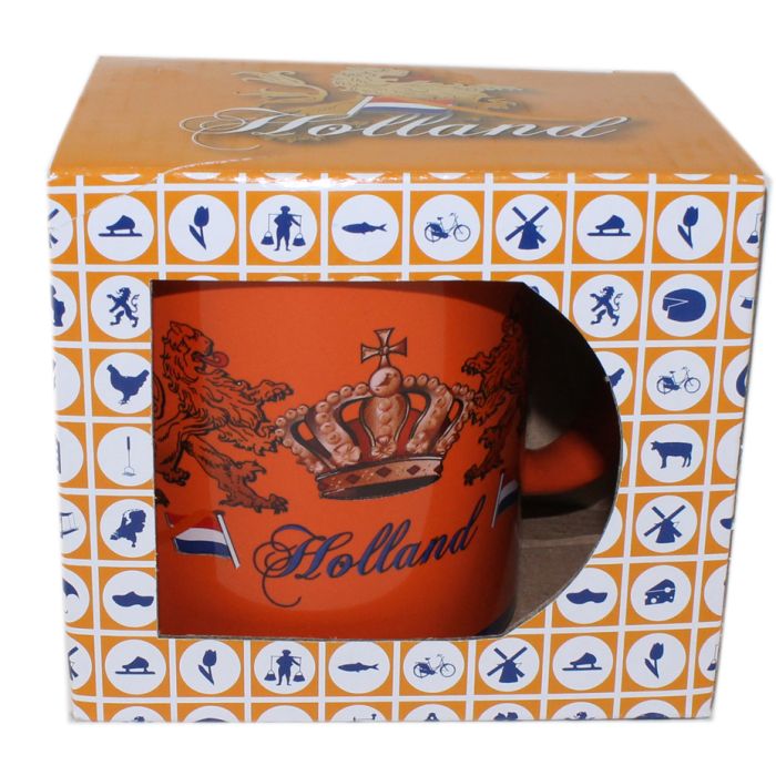 Mok Oranje Leeuw  Holland in cadeaudoosje