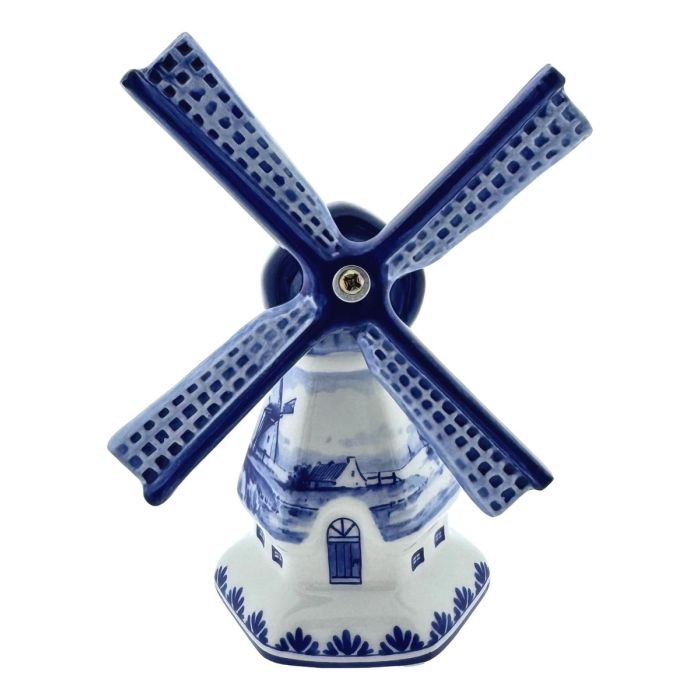 Mill with landscape in box, 16 cm