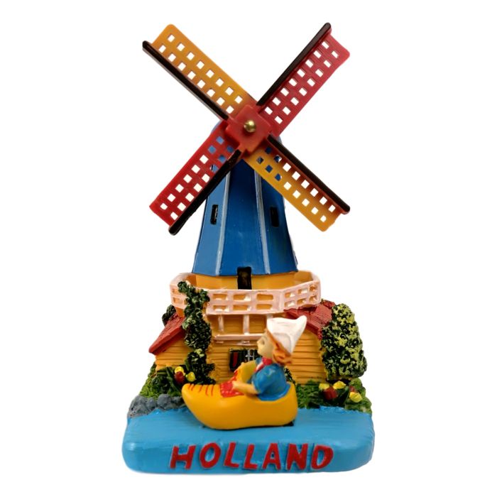 Colored Mill with Girl in Clog, 12 cm