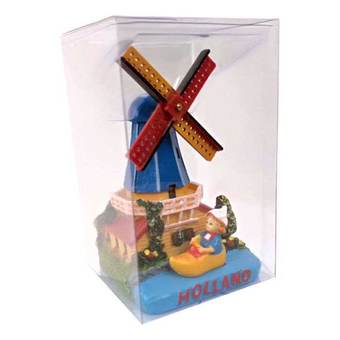 Colored Mill with Girl in Clog, 12 cm