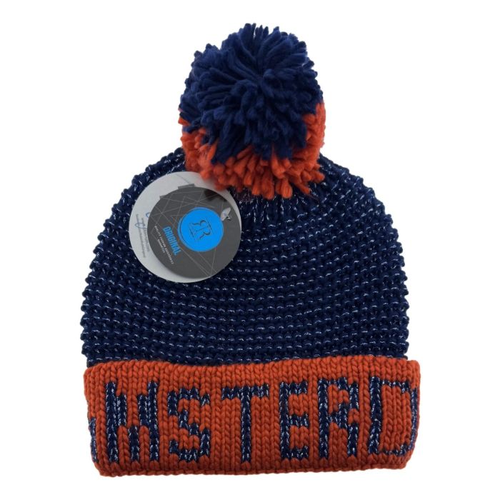 Robin Ruth Amsterdam Pompon Muts Oranje/Blauw