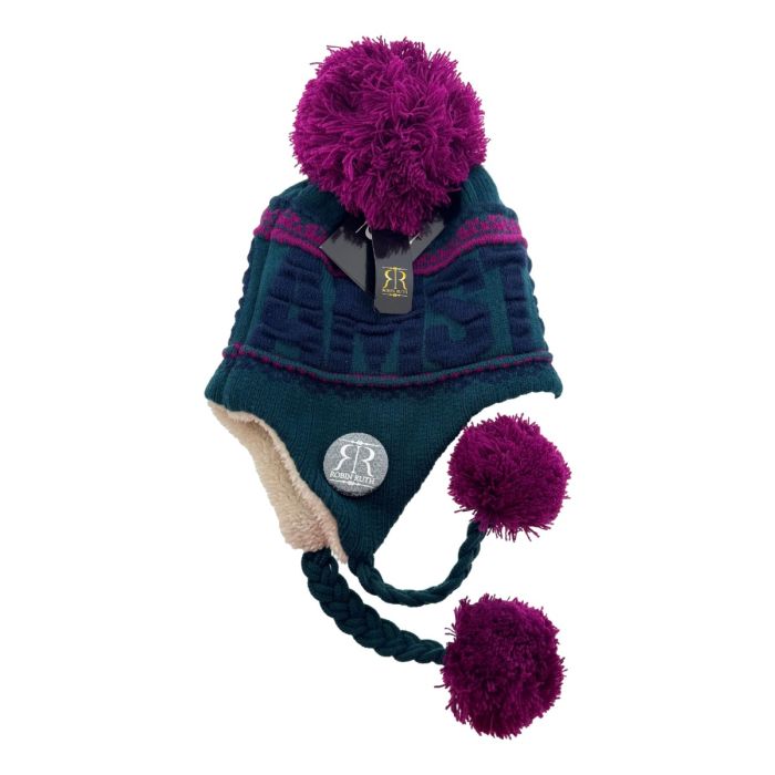 Robin Ruth Hat Amsterdam - Earflaps - Petrol/Fuchsia