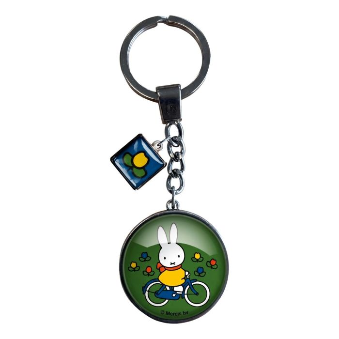 Miffy Keychain - Bicycle and Flowers - Green