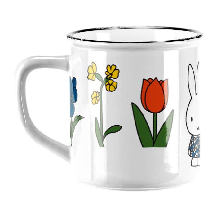 Retro Mug "Miffy and Flowers"