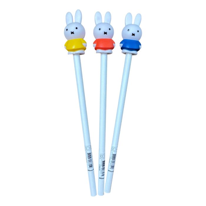 Set of 3 Miffy pencils (Yellow, Red, Blue)