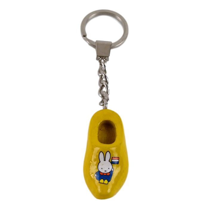 Yellow Keychain "Miffy in Blue Farm Blouse" , 4cm