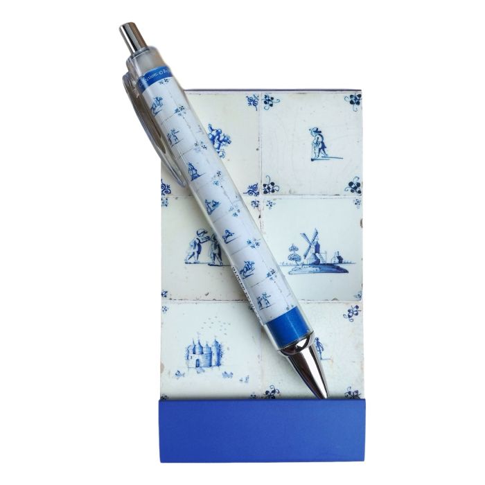 Notelet and Pen Classic Delft Blue tiles