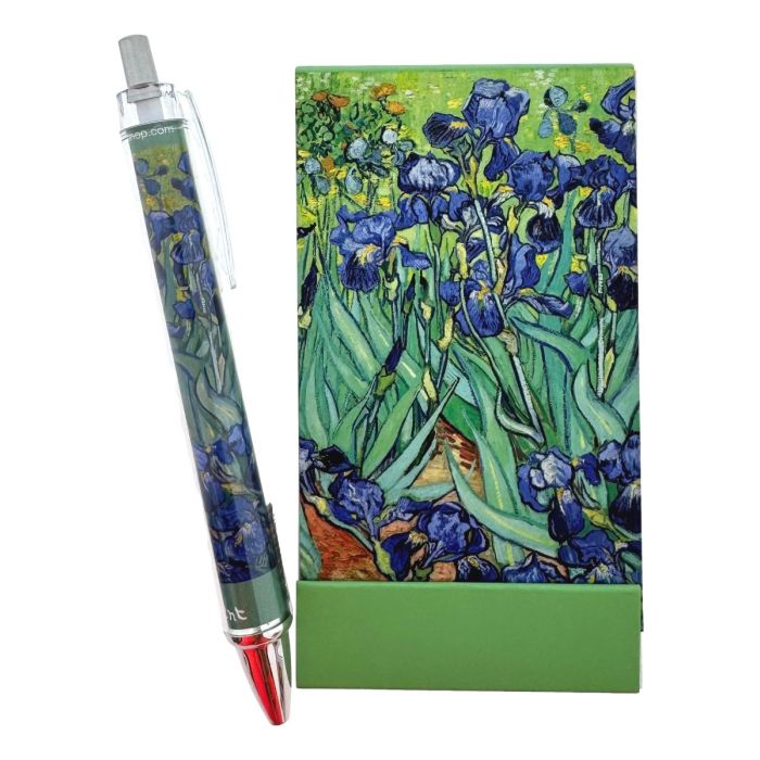 Notitieboekje klein,  Irissen met pen