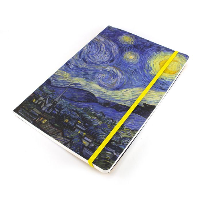 Notitieboek, A5, Sterrennacht van Vincent van Gogh met pen