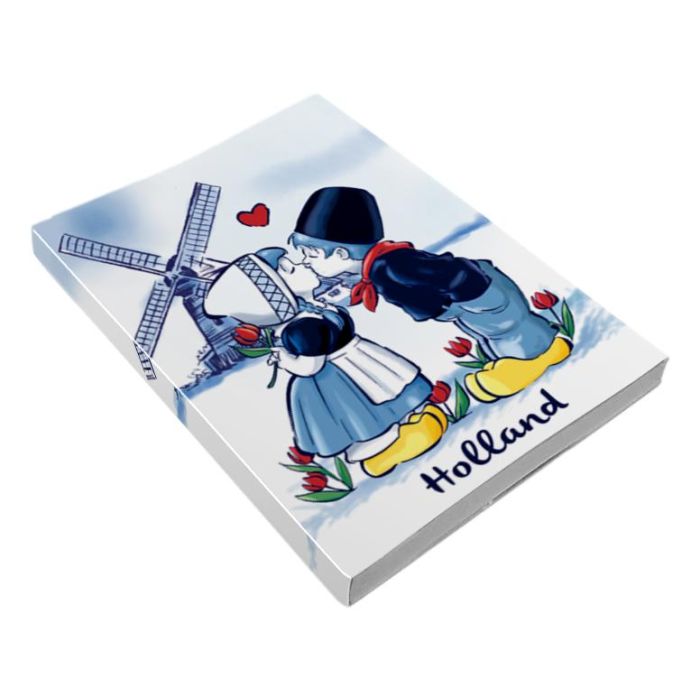Notitieboekje A6 met uitvouwbare cover Kissing Couple
